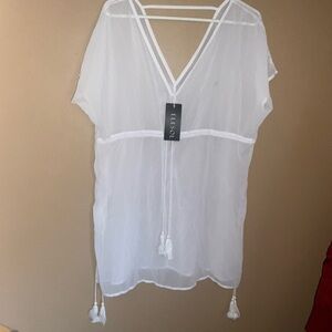 NWT Elesol medium swimsuit sheer coverup dress